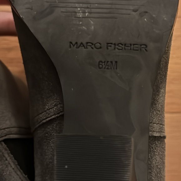 Marc Fisher | gray | block heel | suede ankle boots | size 6.5 | slip on - Picture 7 of 7